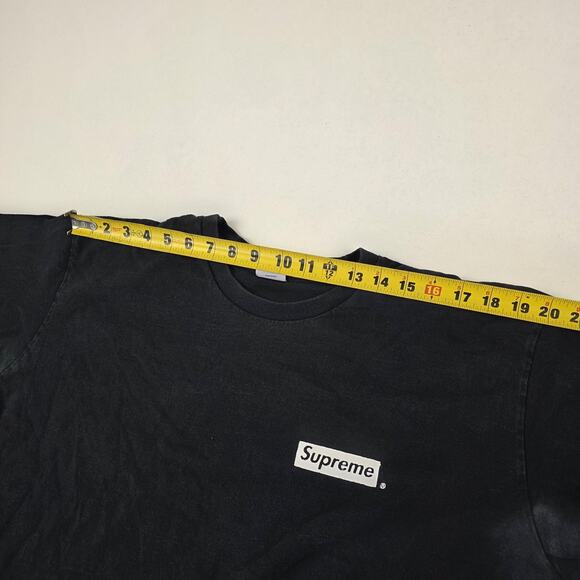 Supreme Shirt Mens XL Black Box Logo Spiral Text Graphic Streetwear Made USA - Picture 9 of 10